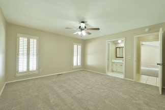 Immaculate Rental Home in small neighborhood with Life-guarded HOA Summer Pool, Lake with ducks, Park with Playground, and Jogging Track. Grey/White brick home located on quiet cul-de-sac with pristine white vinyl fencing.