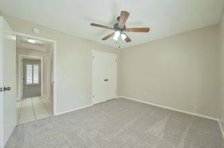 Immaculate Rental Home in small neighborhood with Life-guarded HOA Summer Pool, Lake with ducks, Park with Playground, and Jogging Track. Grey/White brick home located on quiet cul-de-sac with pristine white vinyl fencing.