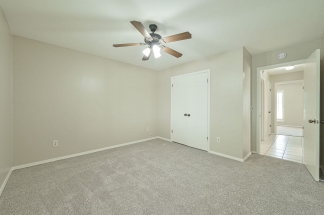 Immaculate Rental Home in small neighborhood with Life-guarded HOA Summer Pool, Lake with ducks, Park with Playground, and Jogging Track. Grey/White brick home located on quiet cul-de-sac with pristine white vinyl fencing.