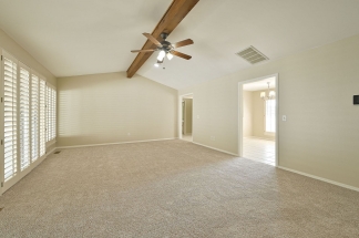 Immaculate Rental Home in small neighborhood with Life-guarded HOA Summer Pool, Lake with ducks, Park with Playground, and Jogging Track. Grey/White brick home located on quiet cul-de-sac with pristine white vinyl fencing.