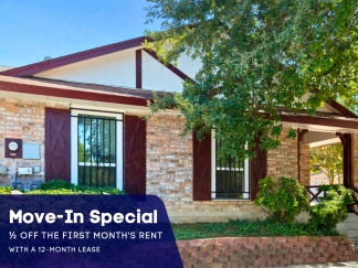 Move-In Special. Half off the first full month's rent with a 12-month lease.