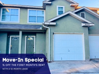 Move-In Special. ½ off the first full month's rent with a 12-month lease.
