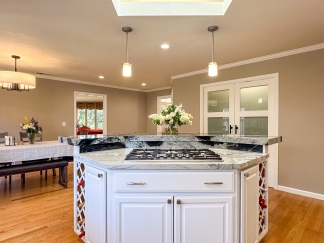 Elegant Saratoga Residence with Chefs Kitchen, Primary Suite & Garden Yard