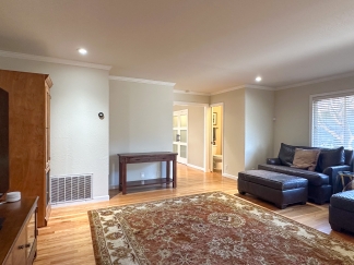 Elegant Saratoga Residence with Chefs Kitchen, Primary Suite & Garden Yard