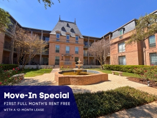 Move-In Special. 1 Month Free Rent with a 12-month lease