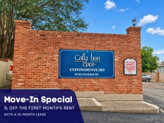 Move-In Special. ½ off the first full month's rent with a 12-month lease