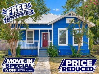 Move-In Special. ½ off the first full month's rent with an 18-month lease.