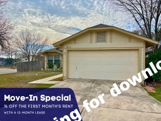 Move-In Special.  ½ off the first full month's rent with a 12-month lease