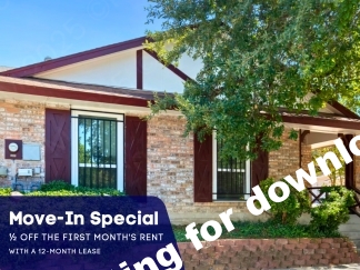 Move-In Special. Half off the first full month's rent with a 12-month lease.