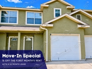 Move-In Special. ½ off the first full month's rent with a 12-month lease.