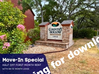 Move-In Special.  ½ off the first full month's rent with a 12 month lease