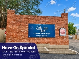 Move-In Special. ½ off the first full month's rent with a 12-month lease